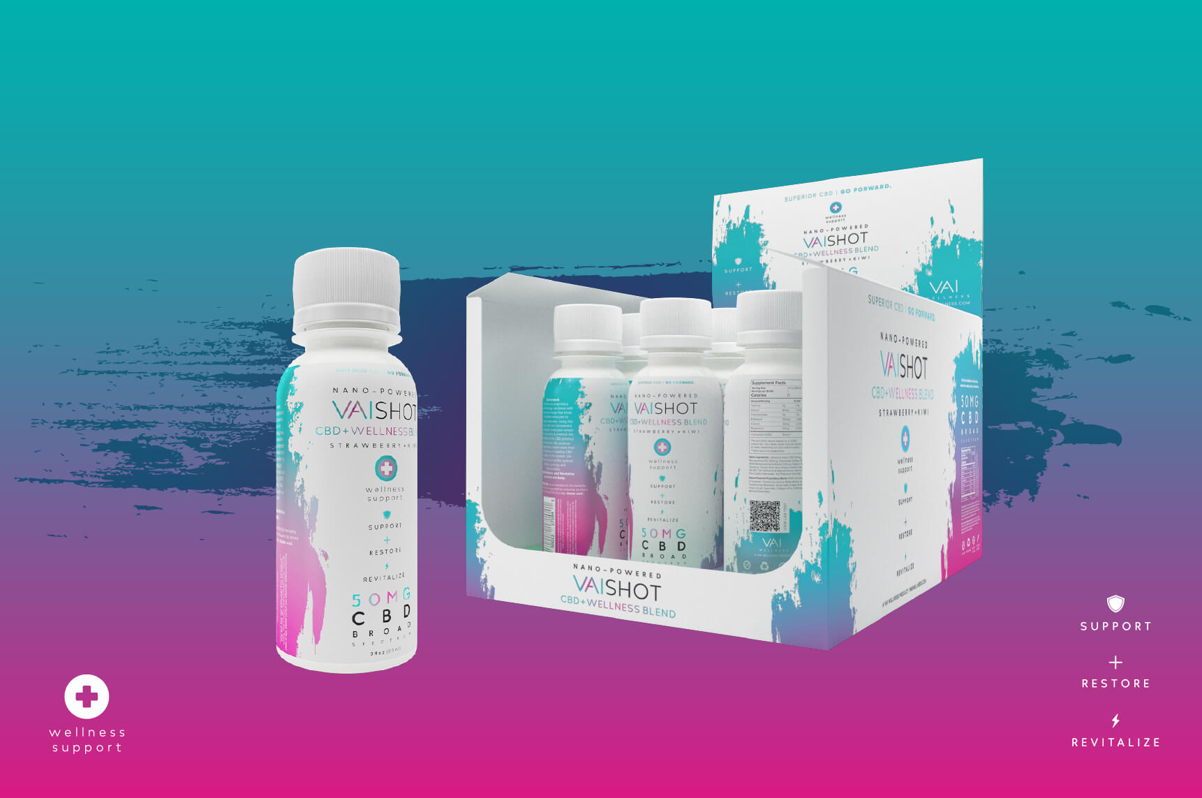 VAI Wellness CBD Shot Product Packaging